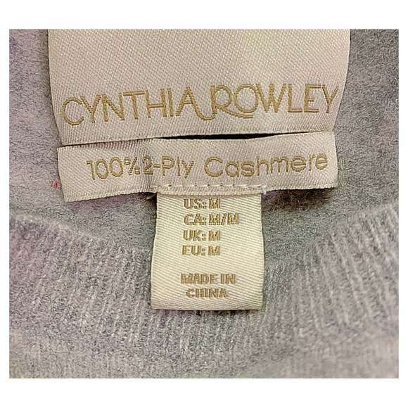 Cynthia Rowley Sweater Tunic Heather Gray Soft 100% Cashmere Size S - Picture 7 of 9